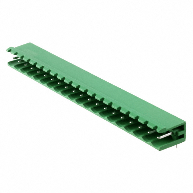 20 Position Terminal Block Header, Male Pins, Shrouded (2 Side) 0.200